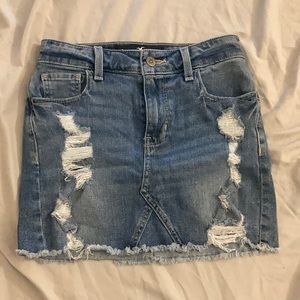 Hollister high rise denim skirt